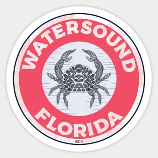 Watersound Florida Crab 30A 30 A Emerald Coast Walton County Sticker